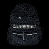 Leopard-print bagpack with stones